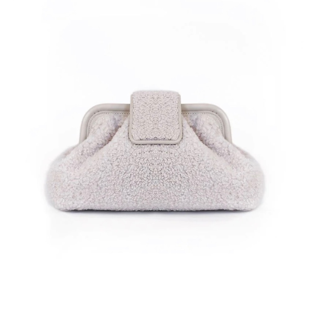NAHALL Mini Teddy shearling sheepskin purse cross body clutch